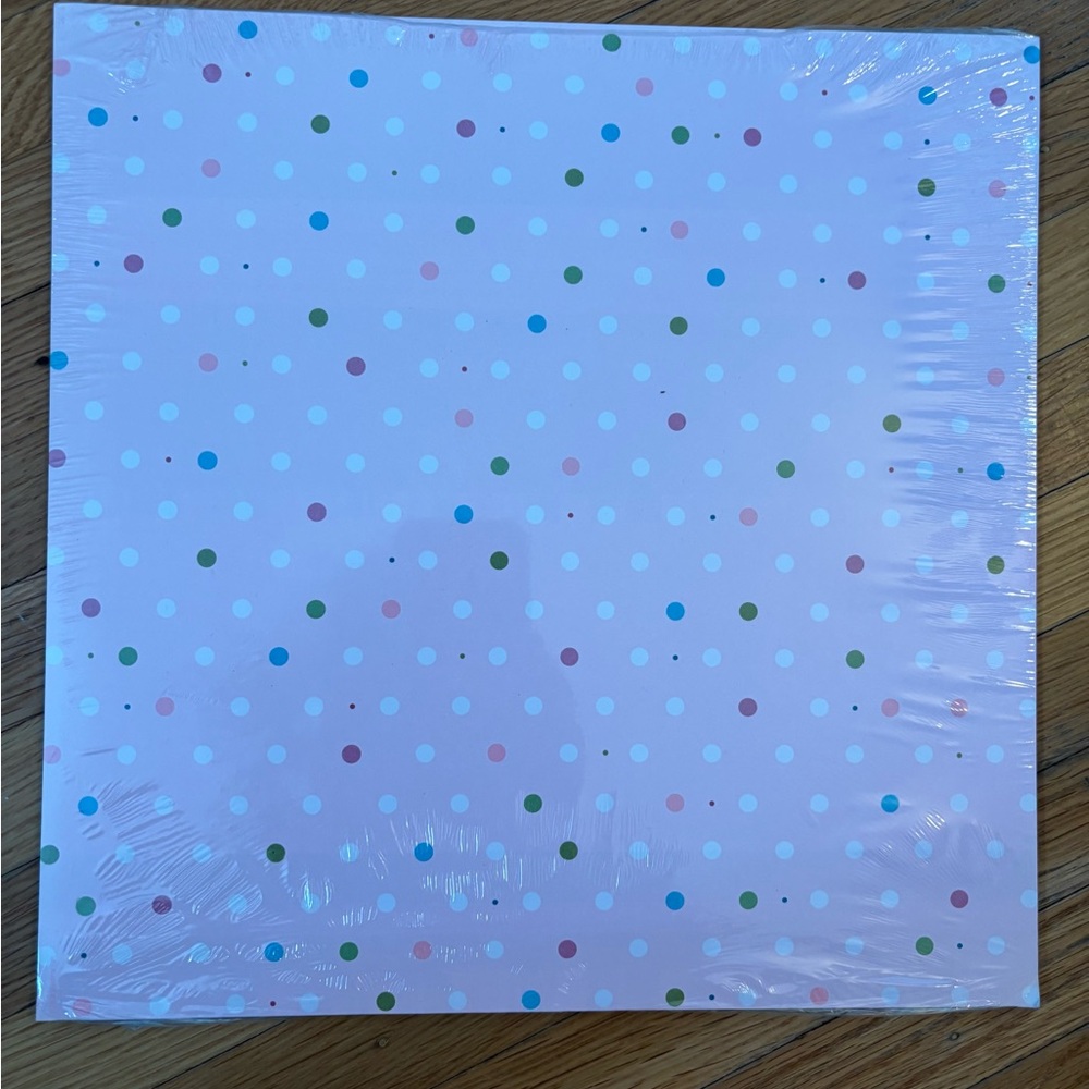 Stampin' Up! Pastel Polka Dot Scrapbook Paper - Light Pink with Multicolor Dots